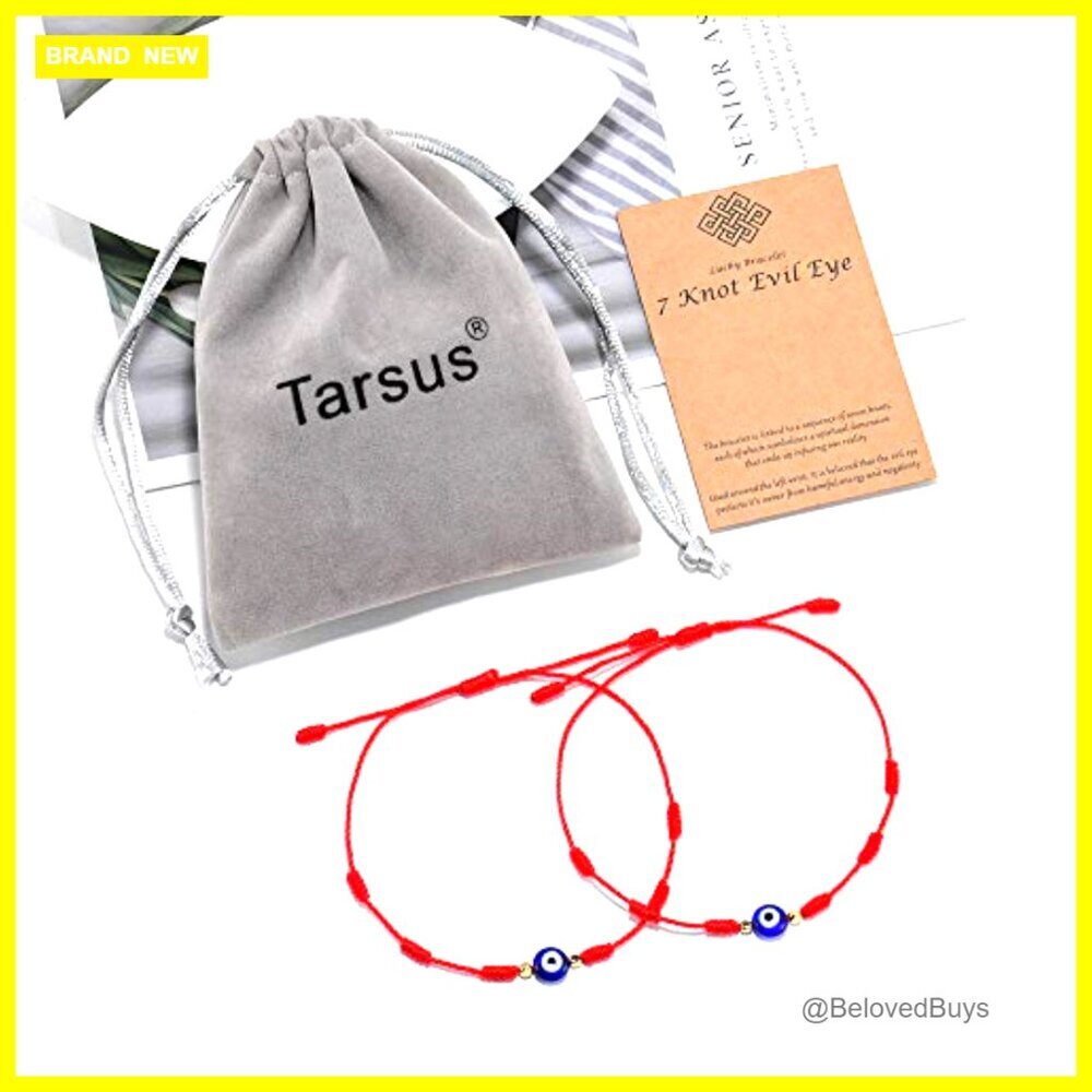 Adjustable 7 Knot Evil Eye Protection Bracelet Red String Amulet - Picture 6 of 6